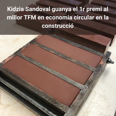 Kidzia Sandoval guanya el 1r premi al millor TFM en economia circular en la construcció atorgat per la Càtedra UPC - Grupo Construcía