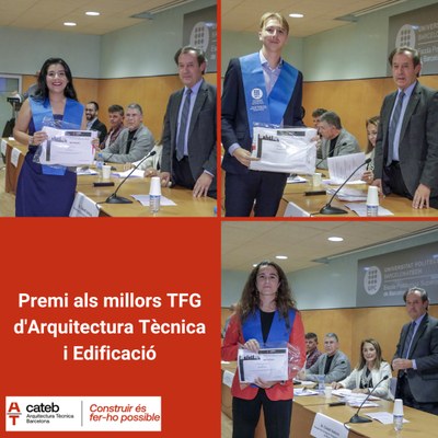 Premi als millors TFG d'Arquitectura Tècnica i Edificació