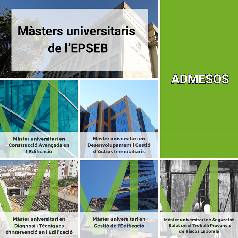 Admissió als estudis de màster - curs 2025-2026 - 1r quadrimestre