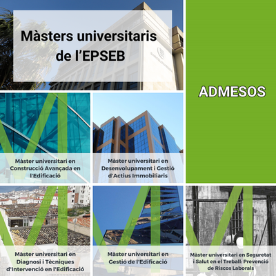 Admissió als estudis de màster - curs 2025-2026 - 1r quadrimestre