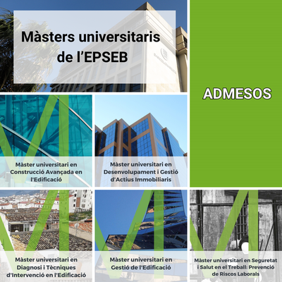 Admissió als estudis de màster - curs 2024-2025 - 1r quadrimestre