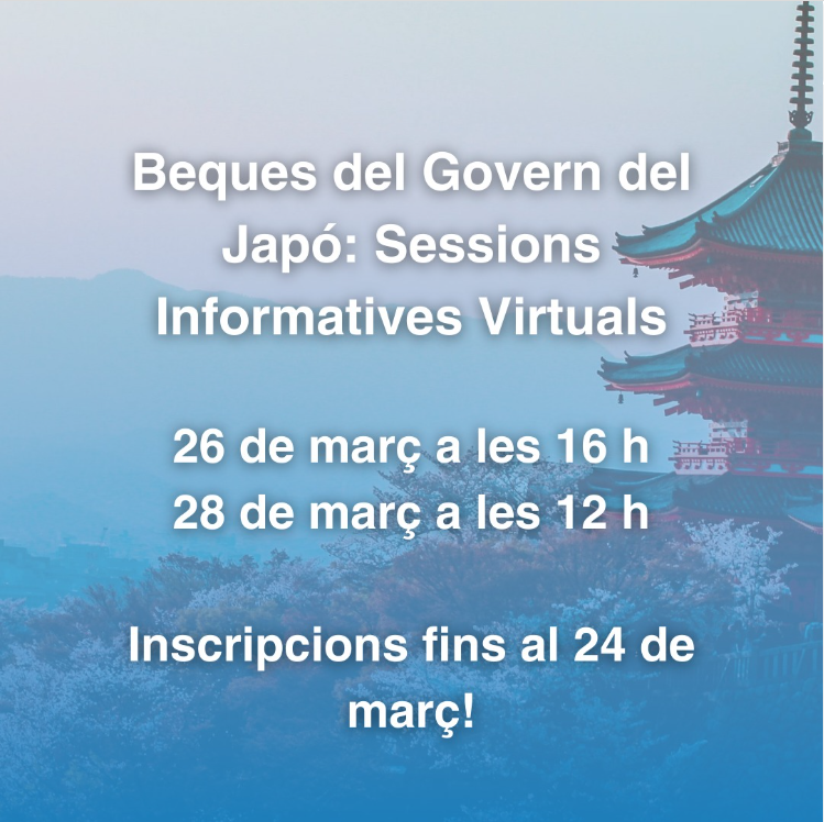 Beques del Govern del Japó: Sessions informatives virtuals