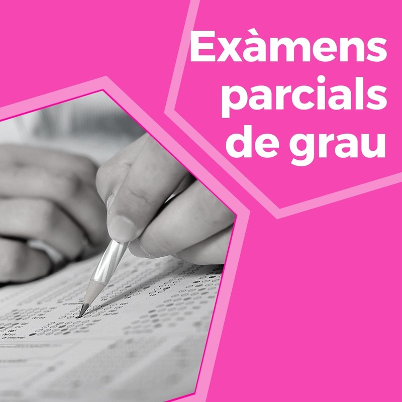 Calendari d'exàmens parcials - curs 2024-2025 - 1r quadrimestre