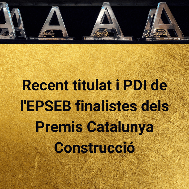 Finalistes dels premis Catalunya Construcció