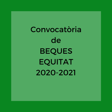 Beca EQUITAT 2020-2021