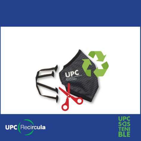 Porta a reciclar la teva mascareta UPC i bescanvia-la per una de nova