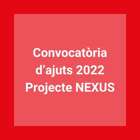 Convocatòria d’ajuts 2022 en el marc del Projecte NEXUS