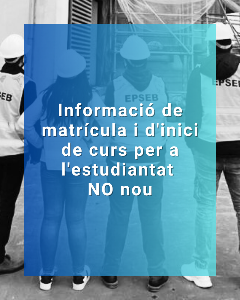 Avaluació del quadrimestre en curs i informació de la matrícula del proper quadrimestre