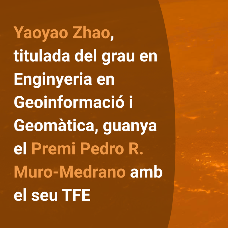 Yaoyao Zhao, titulada de l'EPSEB, guanya el Premi Pedro R. Muro-Medrano amb el seu TFE