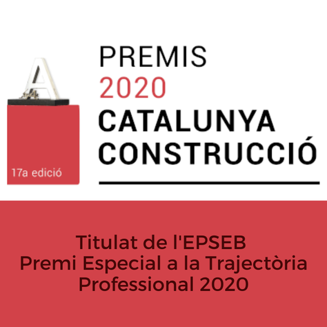 Ezequiel Bellet, Premi Especial a la Trajectòria Professional 2020 als Premis Catalunya Construcció