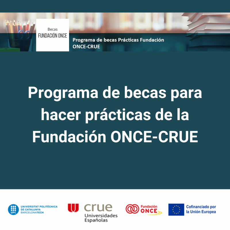 Programa de becas para hacer prácticas de la Fundación ONCE-CRUE