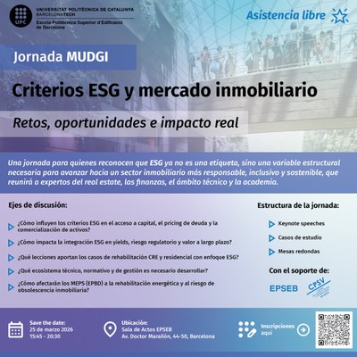 Jornada MUDGI “Criterios ESG y mercado inmobiliario: Retos, oportunidades e impacto real”