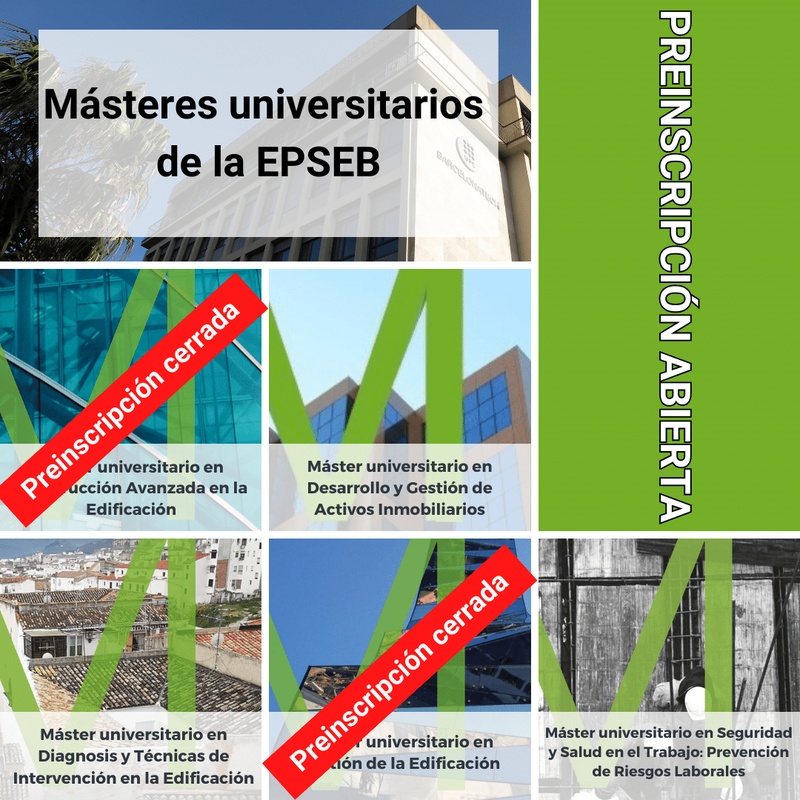 Preinscripción abierta a los másteres universitarios impartidos en la EPSEB